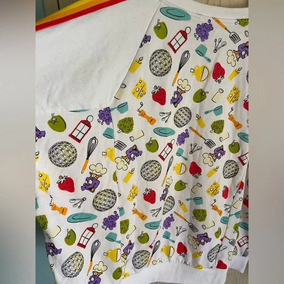 Disney Epcot Food & Wine Festival Figment Rainbow Sweatshirt Sz XXL - Picture 6 of 8